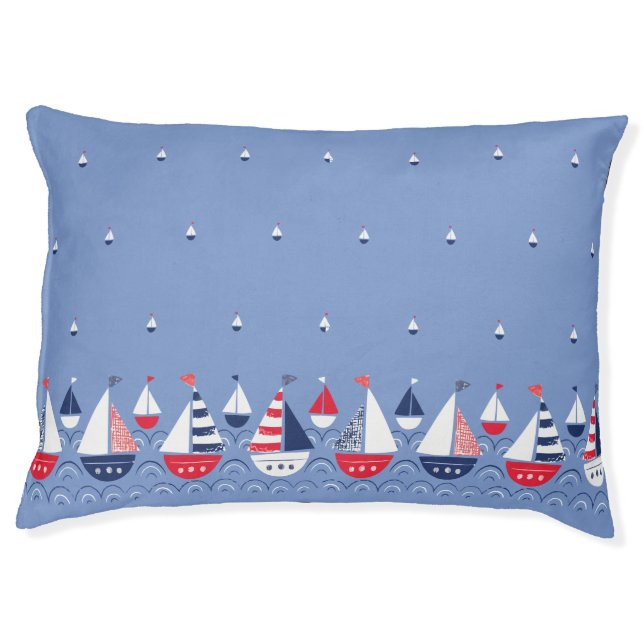 Cute Nautical Marine Pet Bed (Front)