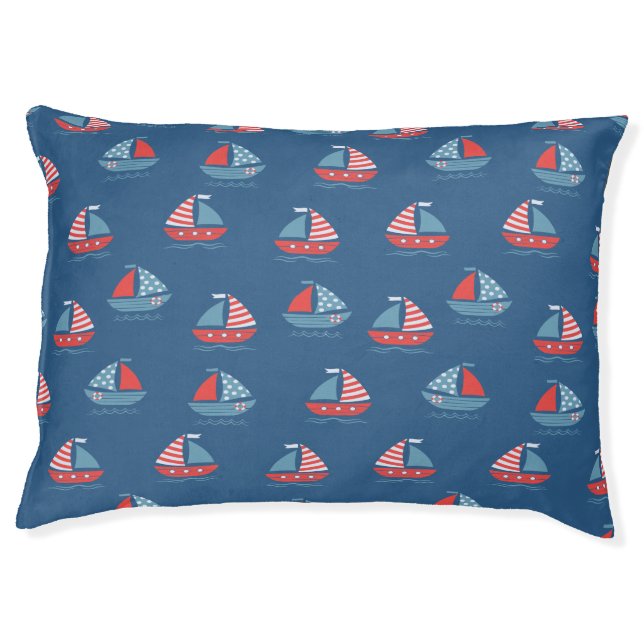 Cute Nautical Marine Pet Bed (Front)
