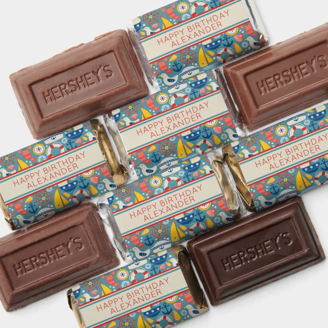 Cute Nautical Marine Sea Life Personalized Hershey's Miniatures (Assorted)