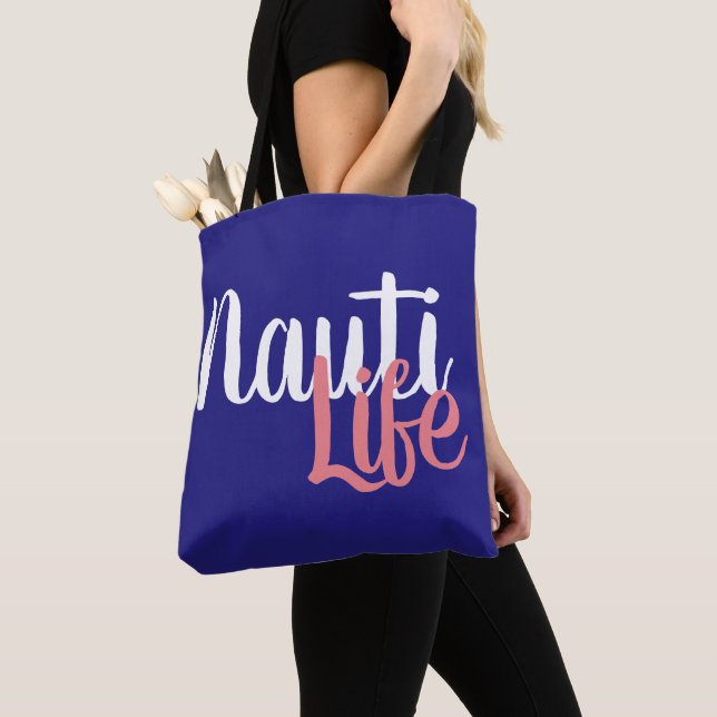 cute, nautical NAUTI LIFE | Tote Bag (Close Up)