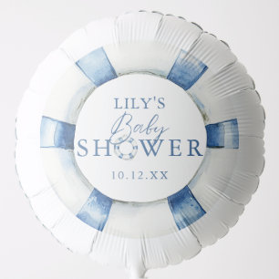Cute Nautical Ocean Lifebuoy Baby Shower Balloon