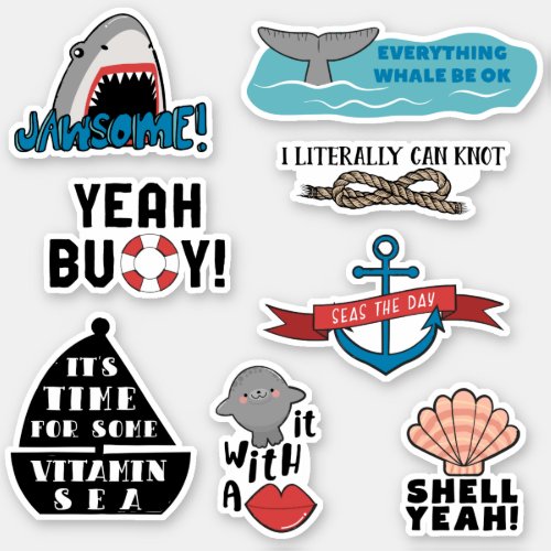 Cute Nautical Puns Sticker