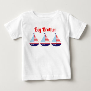 Cute Nautical Sailboat Personalized Kids Baby T-Shirt