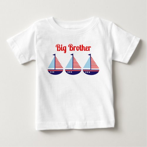 Cute Nautical Sailboat Personalized Kids Baby T_Shirt