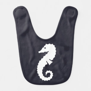 cute nautical SEAHORSE   Baby Bib