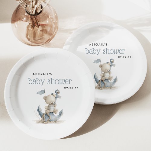 Cute Nautical Teddy Bear Baby Shower