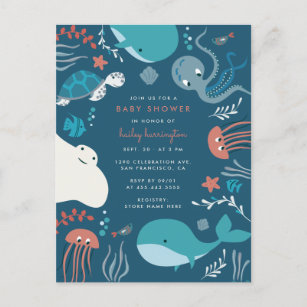 Under The Sea Baby Shower Invitations Zazzle