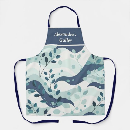 Cute Nautical Waves  Seagrass Apron