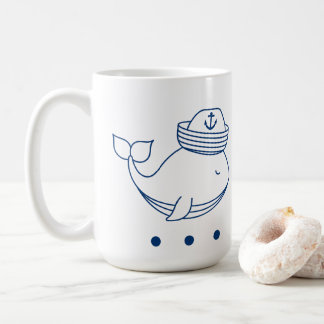 cute nautical whale coffee mug