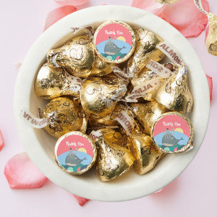 Cute Nautical Whale Octopus Pink Baby Shower Hershey®'s Kisses®
