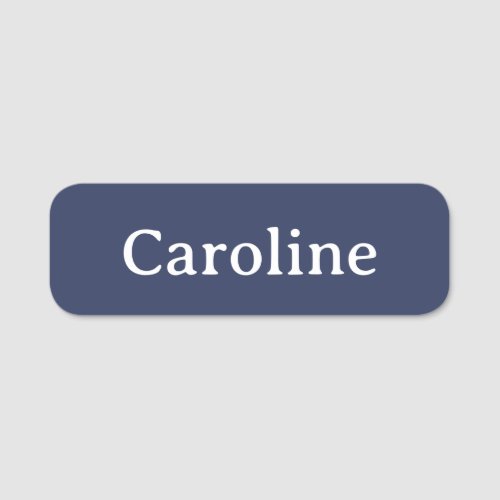 Cute Navy Blue Typography Modern Name Personalized Name Tag