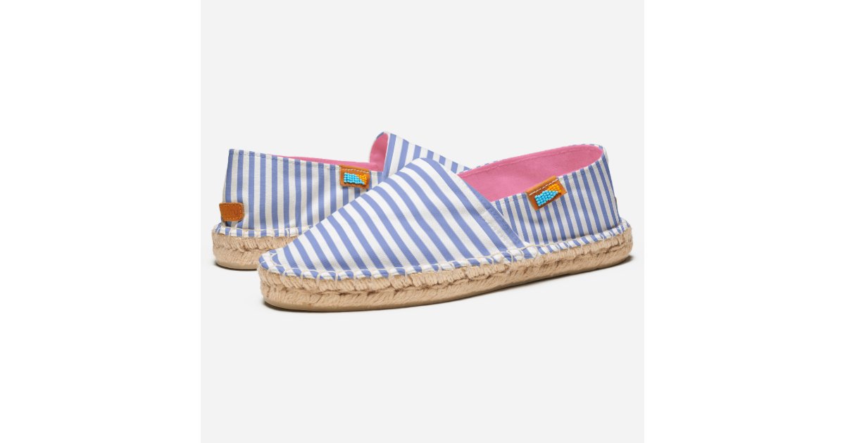 Cute Navy Blue & White Striped - Nautical Espadrilles | Zazzle