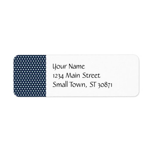 Cute Navy Blue White Tiny Little Polka Dots Gifts Label