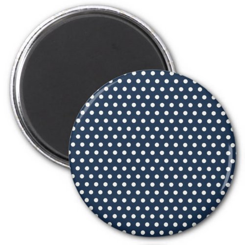 Cute Navy Blue White Tiny Little Polka Dots Gifts Magnet