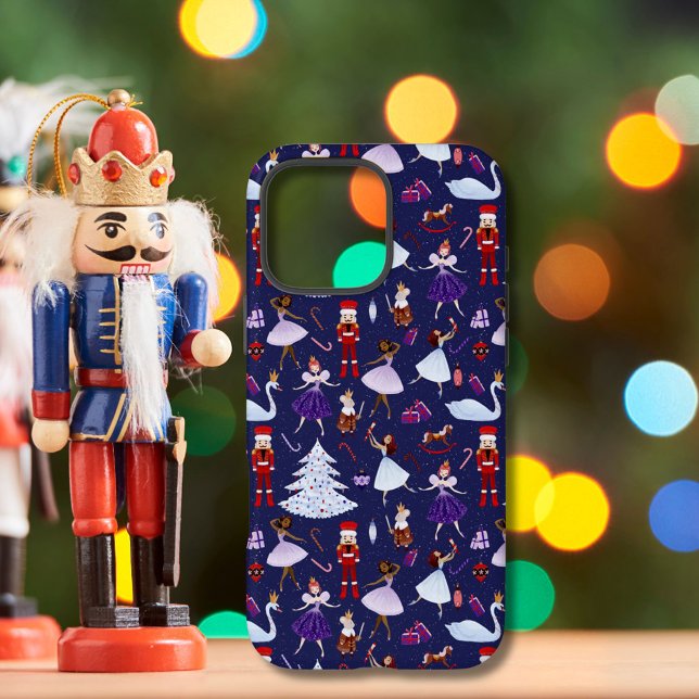 Cute Navy Nutcracker Christmas Pattern Case-Mate iPhone Case (Creator Uploaded)
