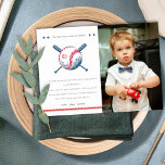 Cute Navy Red Baseball Kids Photo Birthday Thank You Card<br><div class="desc">A Cute Boys Navy Red Baseball Bat Star theme Kids Collection.- it's an Elegant Simple Minimal sketchy Illustration of baseball bat and stars with custom year and perfect for your little ones sporty birthday party. It’s very easy to customize, with your personal details. If you need any other matching product...</div>