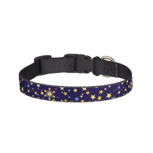 Cute Navy Starry Galaxy Pattern Pretty Trendy Cool Pet Collar