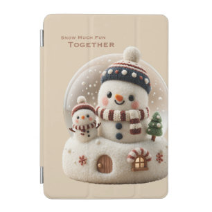 Cute Needle Felted Snowman Snowglobe iPad Mini Cover
