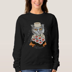 Cute Neko Sushi Bar Japaness Style Sushi  Awesoime Sweatshirt