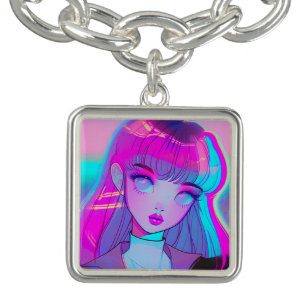 Cute Neon Anime Girl Bracelet