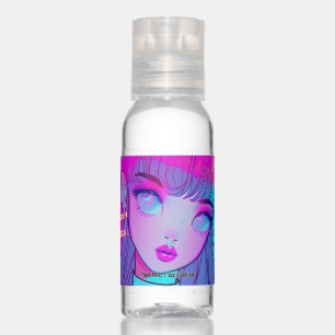 Cute Neon Anime Girl Hand Sanitizer