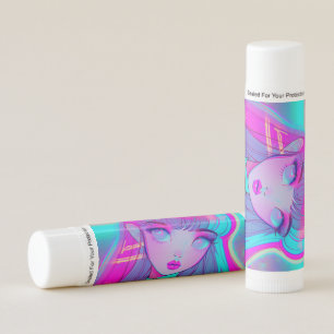 Cute Neon Anime Girl Lip Balm