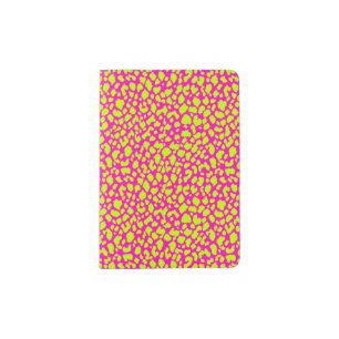 Cute Neon Hot Pink Abstract Passport Holder