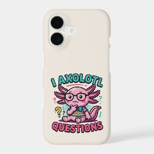 Cute Nerd Axolotl I Axolotl Questions Marks Meme iPhone 17 Case