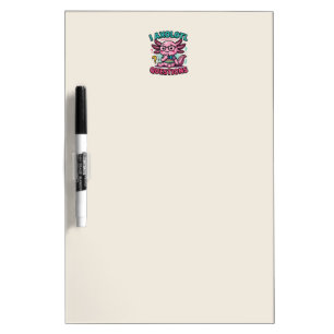 Cute Nerd Axolotl I Axolotl Questions Marks Meme Dry Erase Board