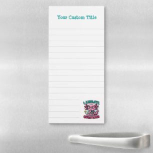Cute Nerd Axolotl I Axolotl Questions Marks Meme Magnetic Notepad