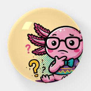 Cute Nerd Axolotl I Axolotl Questions Marks Meme Paperweight
