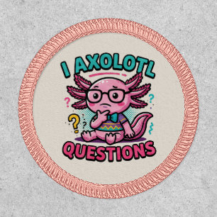 Cute Nerd Axolotl I Axolotl Questions Marks Meme Patch