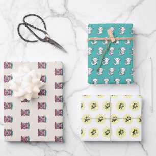 Cute Nerd Axolotl I Axolotl Questions Marks Meme Wrapping Paper Sheets