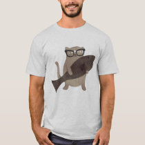 Cute Nerdy Cat T-shirt