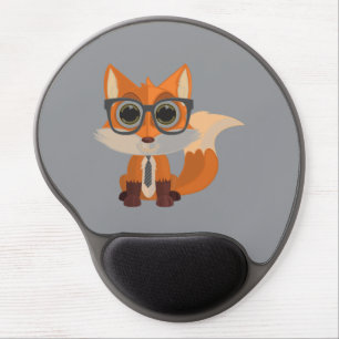 Cute Nerdy Fox Ergonomic Mouse Pad Kawaii Desk