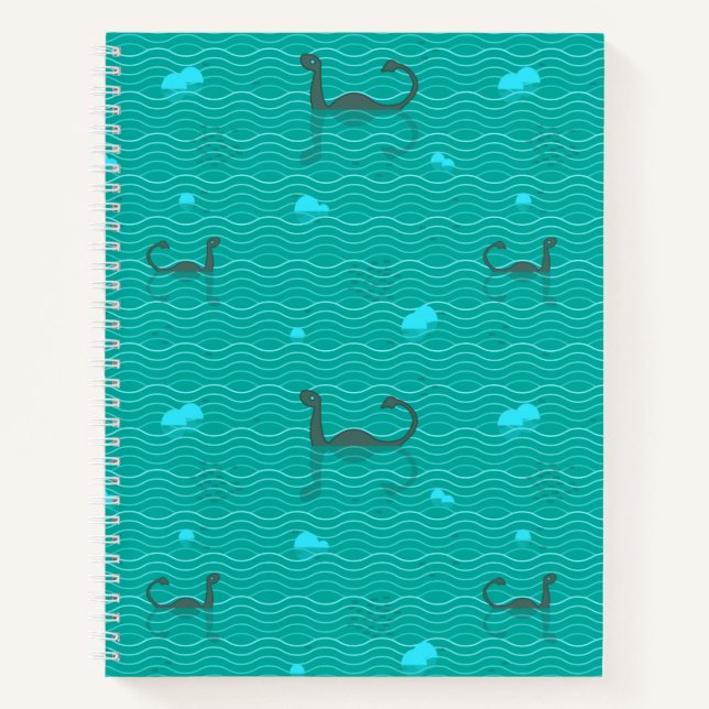 Cute Nessies Icebergs And Fish Recipe Notebook (Front)