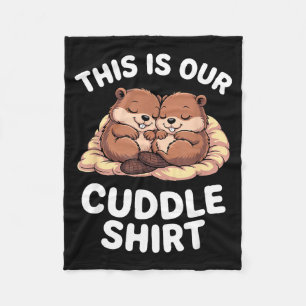 Cute Nesting Beavers This Is Our Cuddle Fleece Blanket