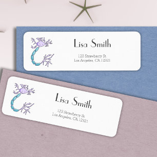 Cute Neuron Science Return Address Label