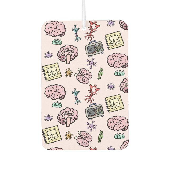 Cute Neuroscience Pattern Air Freshener (Front)