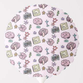 Cute Neuroscience Pattern Balloon
