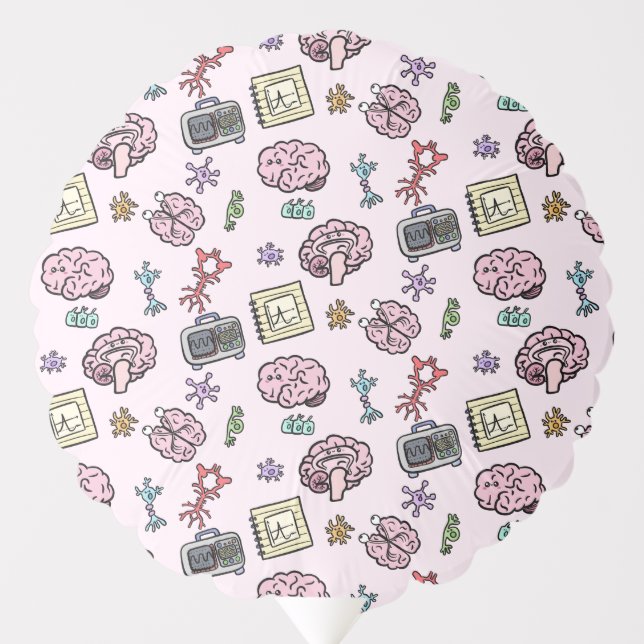 Cute Neuroscience Pattern Balloon (Front)
