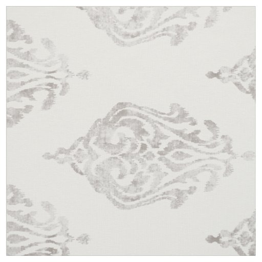 Cute neutral beige damask ikat tribal patterns fabric