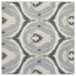 Cute neutral black and grey ikat tribal patterns fabric