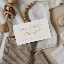 Cute Neutral Diaper Raffle Baby Shower