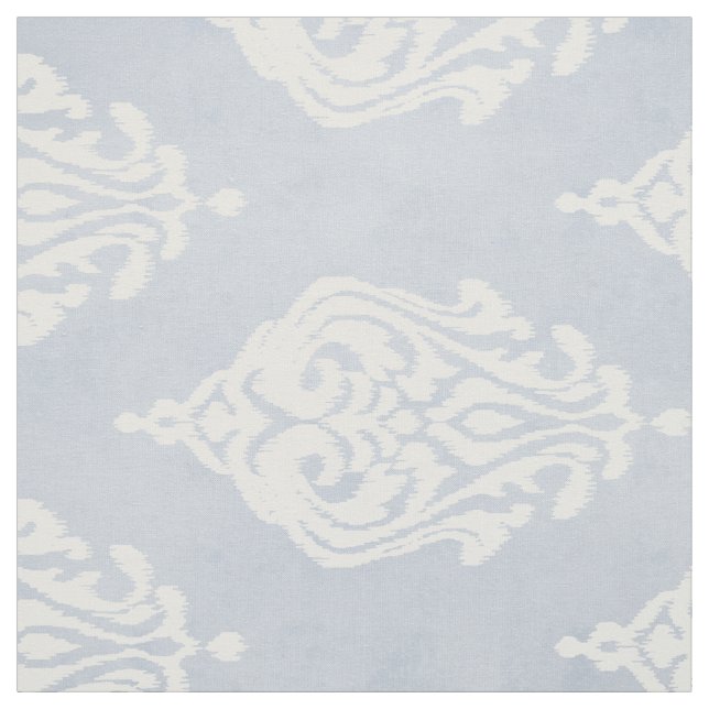 Cute neutral grey white ikat tribal patterns fabric (Swatch)