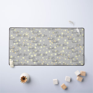 Cute Neutral Twinkle Twinkle Little Star Gaming Desk Mat