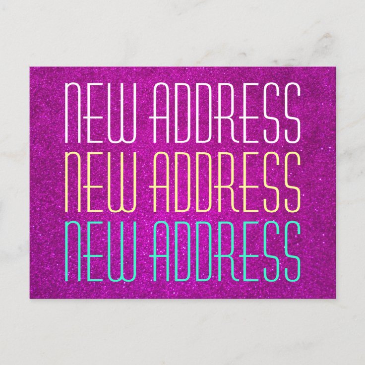 Cute new address typography postcards Zazzle
