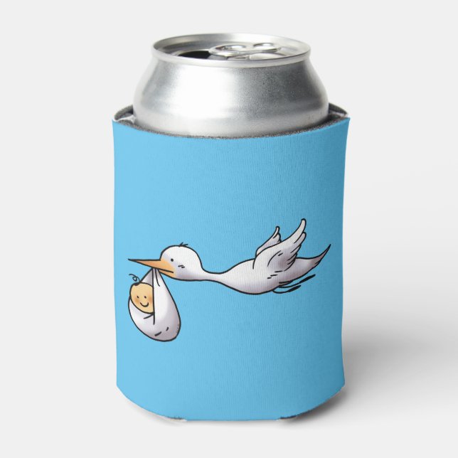 cute new arrival baby shower can cooler (Can Front)