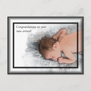 Cute New Baby Congratulations Photo Postcard