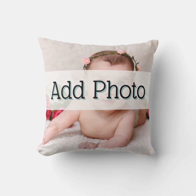 Cute New Baby Photograph photo Throw Pillow (Front)